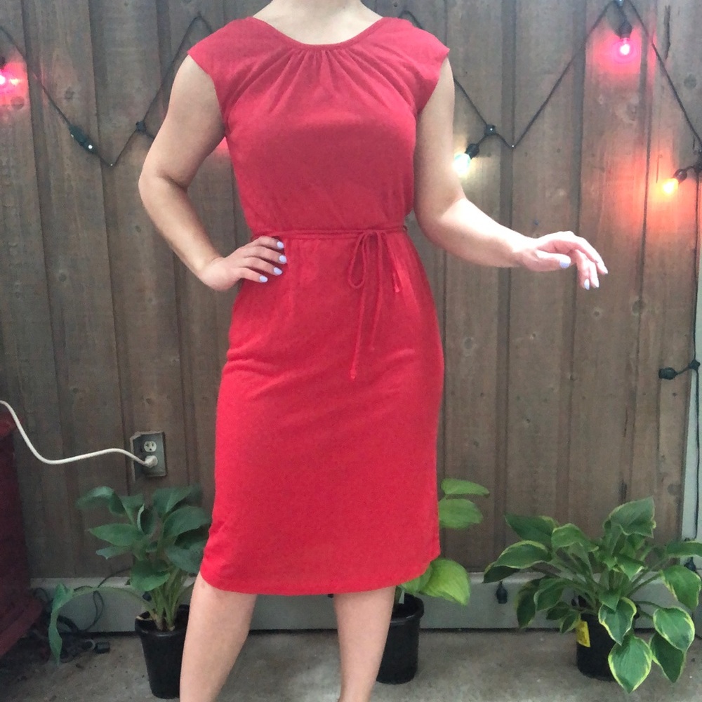 80’s Vintage Red Sun Dress